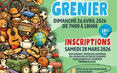 Vide-grenier dimanche 26 avril 2026 de 7h00 à 18h00 !