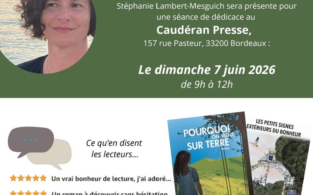 Rencontre-dédicace : Stéphanie Lambert-Mesguich à Caudéran Presse — dimanche 7 juin 2026